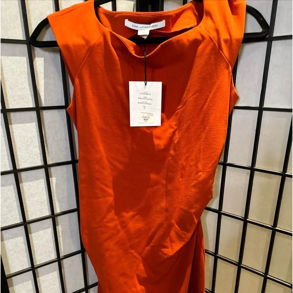 Diane Von Furstenberg Gavin Knit Suiting Burnt Orange - Picture 2 of 4